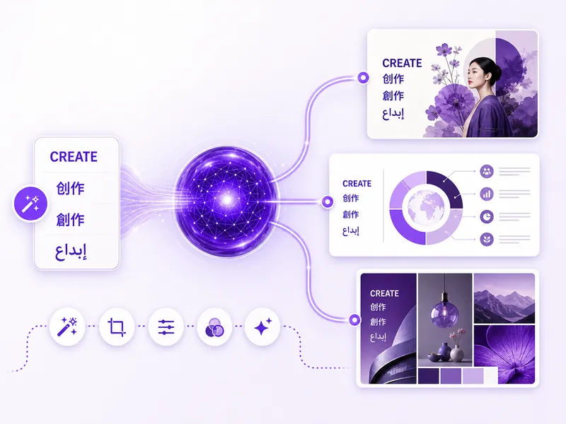 Qwen Image 3 AI图片生成器展示多语言文字渲染与结构化排版输出效果
