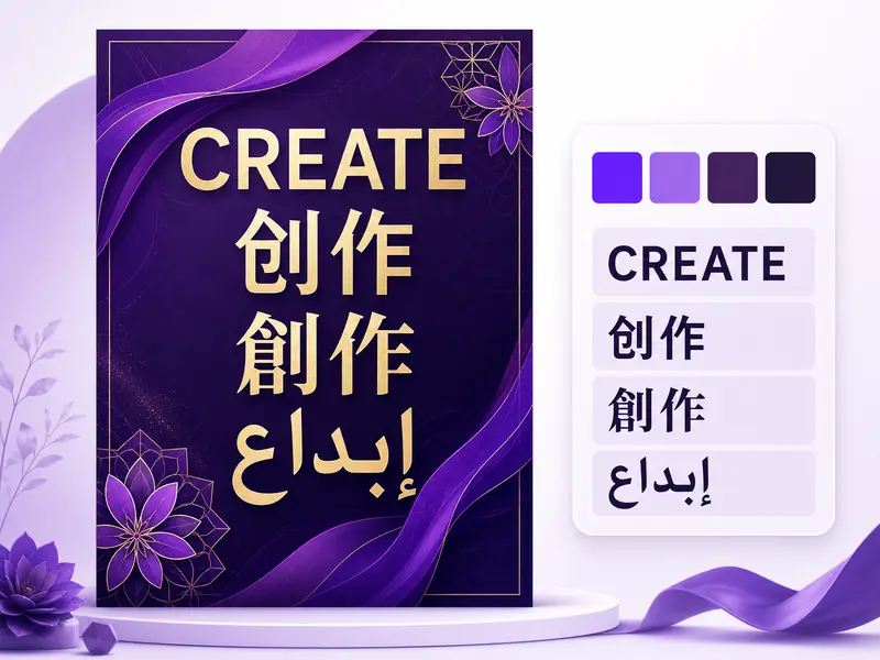 Qwen Image 3 生成的AI图片中展示的多语言精准文字渲染效果